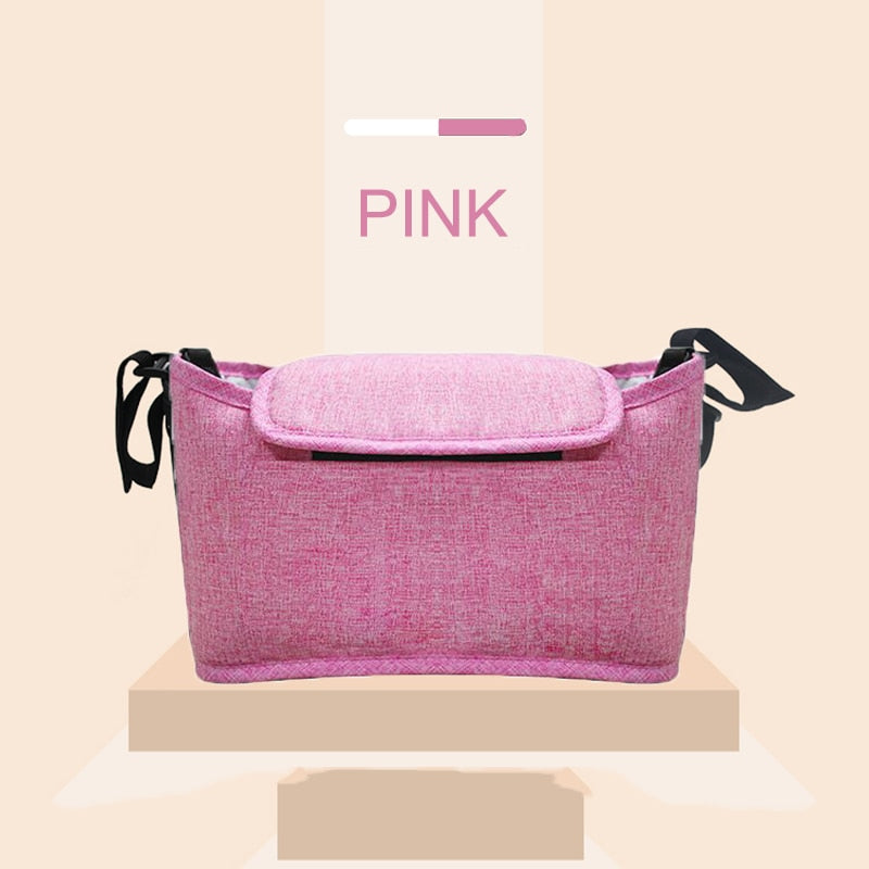 Borsa Organizer per Passeggino con Porta Bicchieri e Copertura – Accessorio Invernale Pratico per Bambini