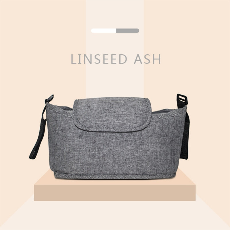 Borsa Organizer per Passeggino con Porta Bicchieri e Copertura – Accessorio Invernale Pratico per Bambini