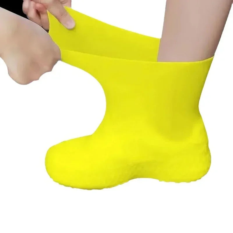 1 paio di copriscarpe impermeabili in silicone, resistenti agli schizzi, accessori da esterno per i giorni di pioggia